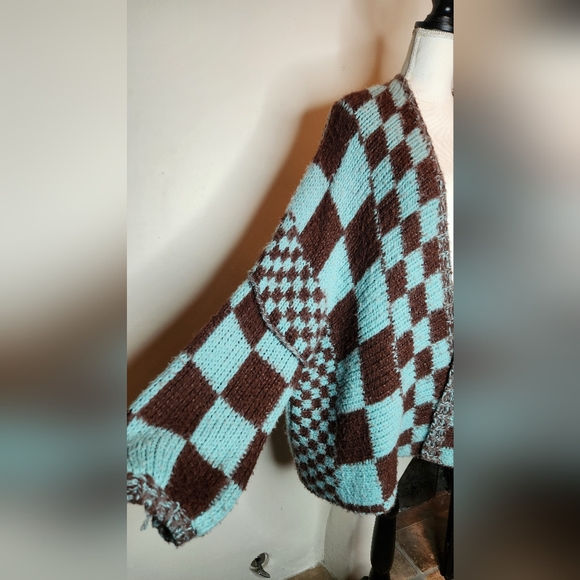 Free People Aldrin Cardi Cardigan Sweater in Juniper Berry Combo | Size M/L - Picture 7 of 11